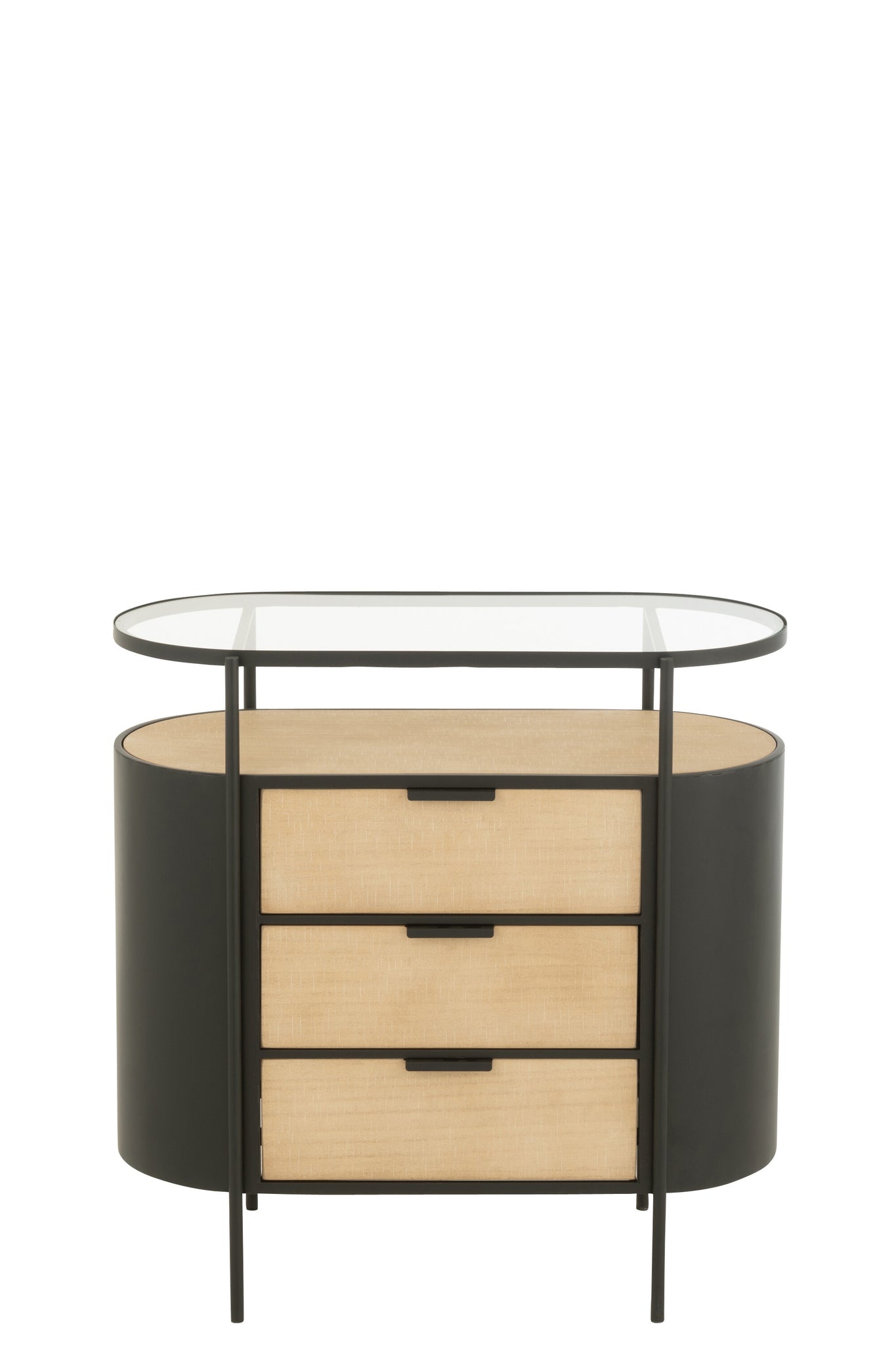 Dressoir Avy IJzer Natuurlijk/Zwart - J-LINE