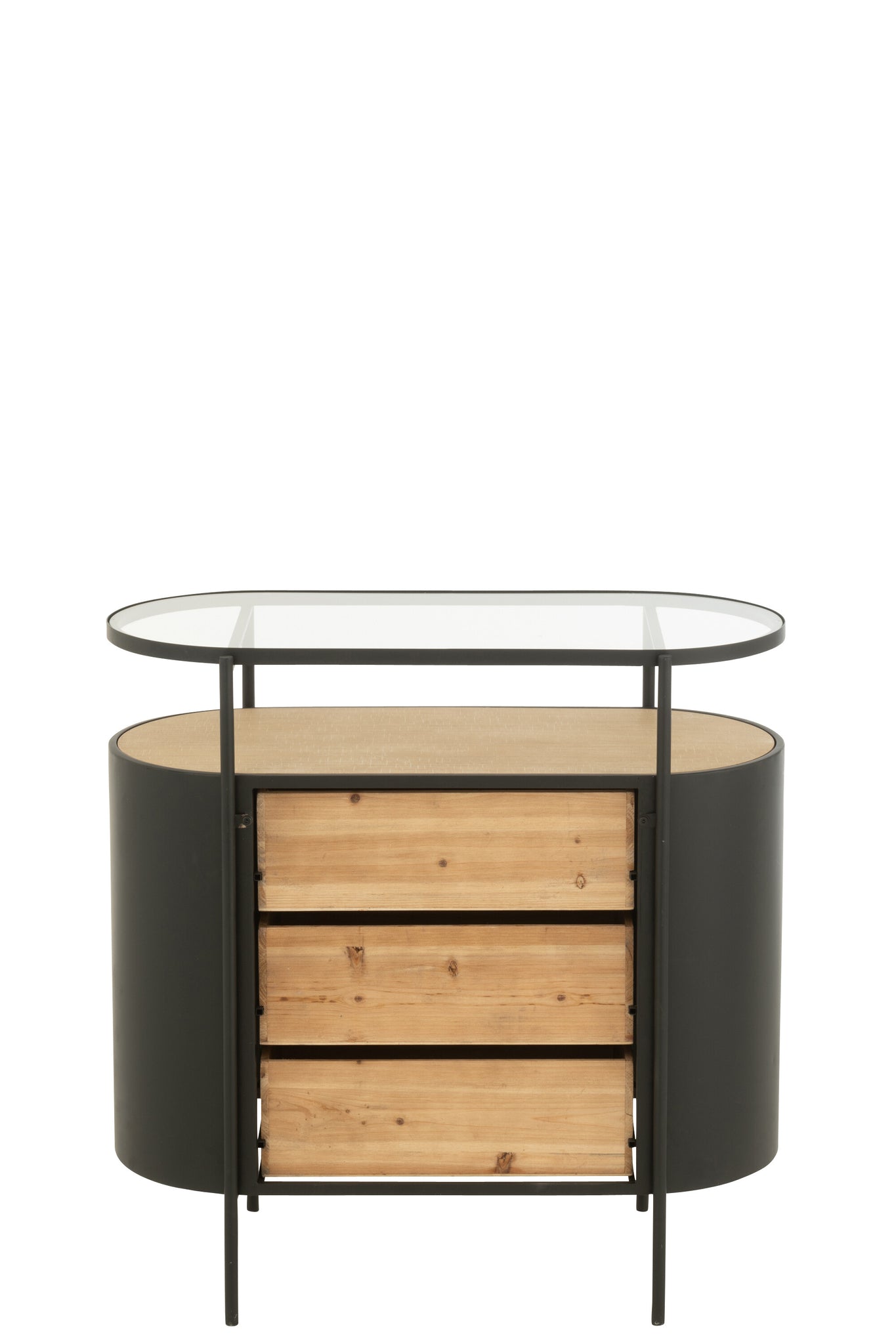 Dressoir Avy IJzer Natuurlijk/Zwart - J-LINE