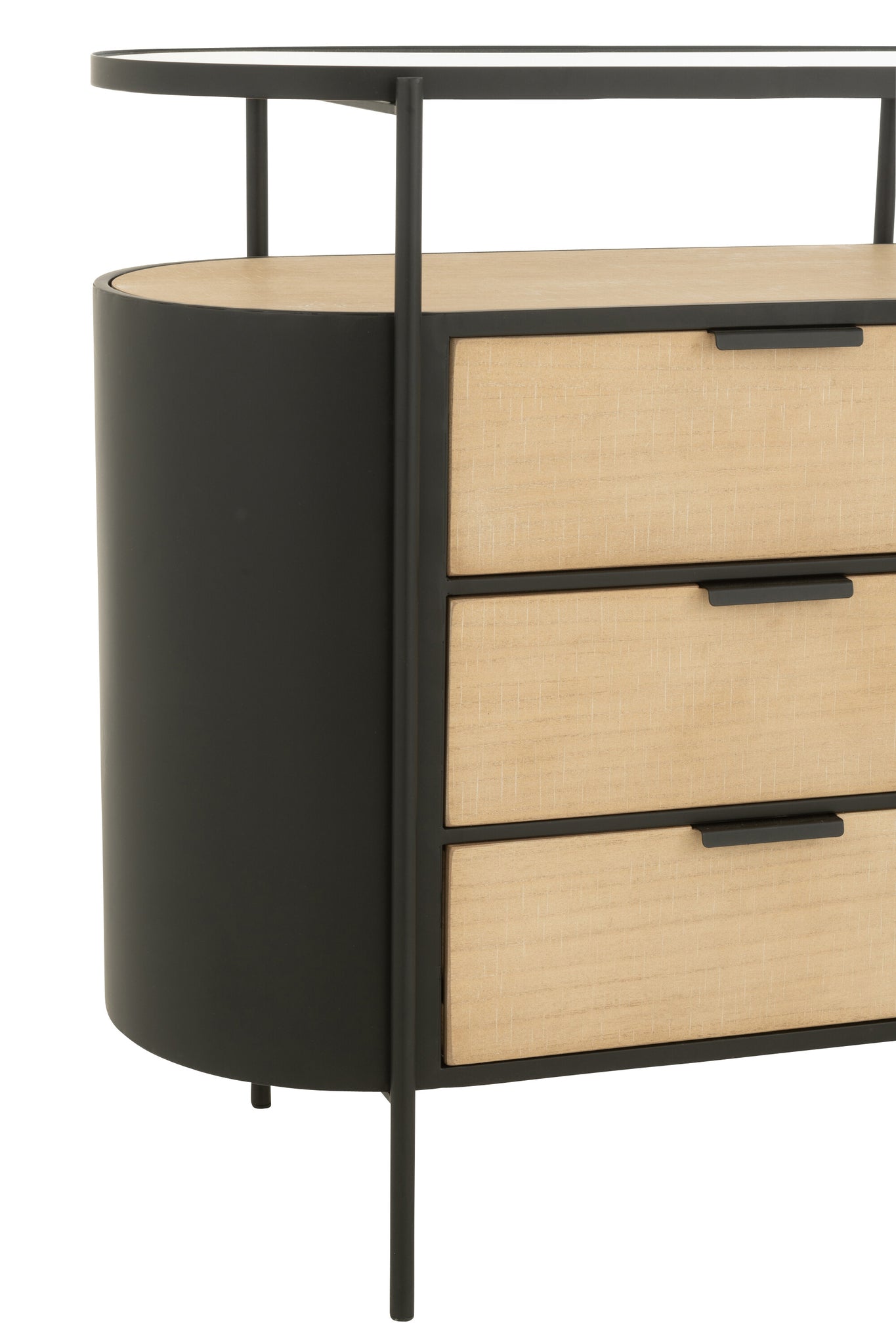 Dressoir Avy IJzer Natuurlijk/Zwart - J-LINE