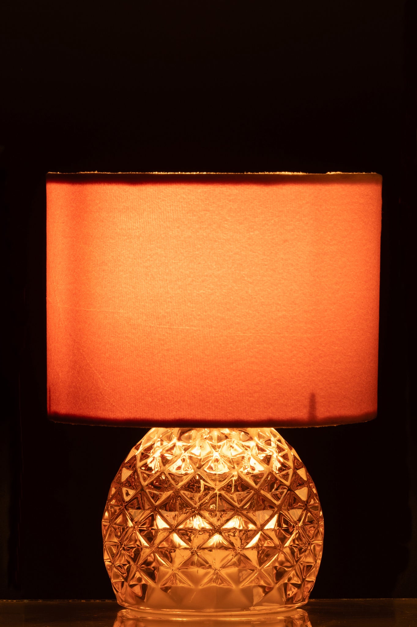 Tafellamp Glas Led Licht Roze - J-Line