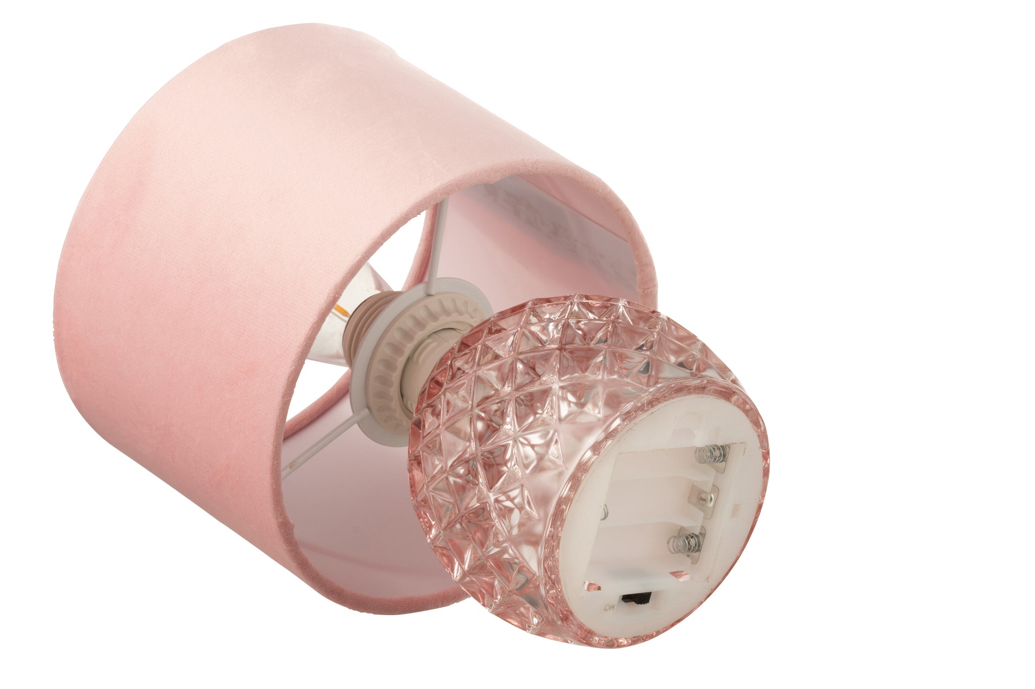 Tafellamp Glas Led Licht Roze - J-Line