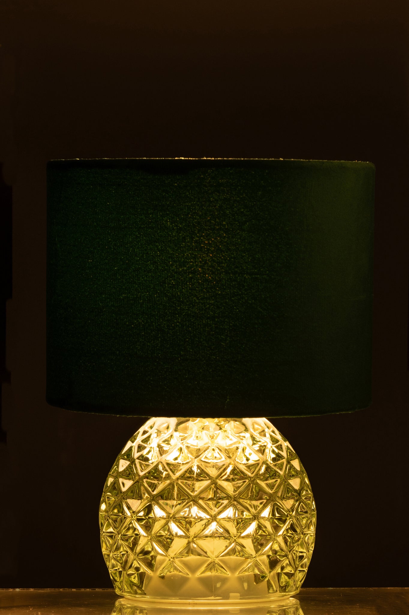 Tafellamp Glas Led Licht Groen - J-Line