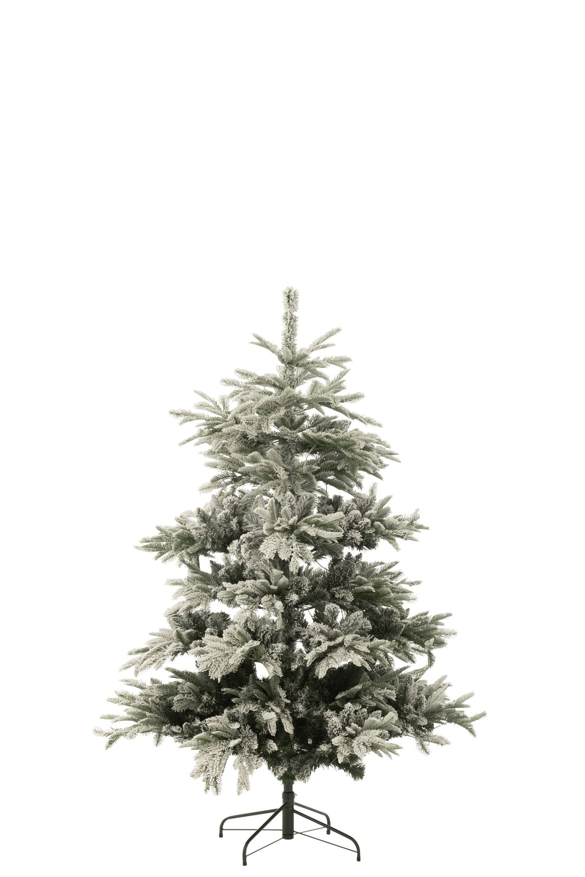 Christmas Tree,270-LED Snowy Artificial Dark Green/White, Medium - J-Line