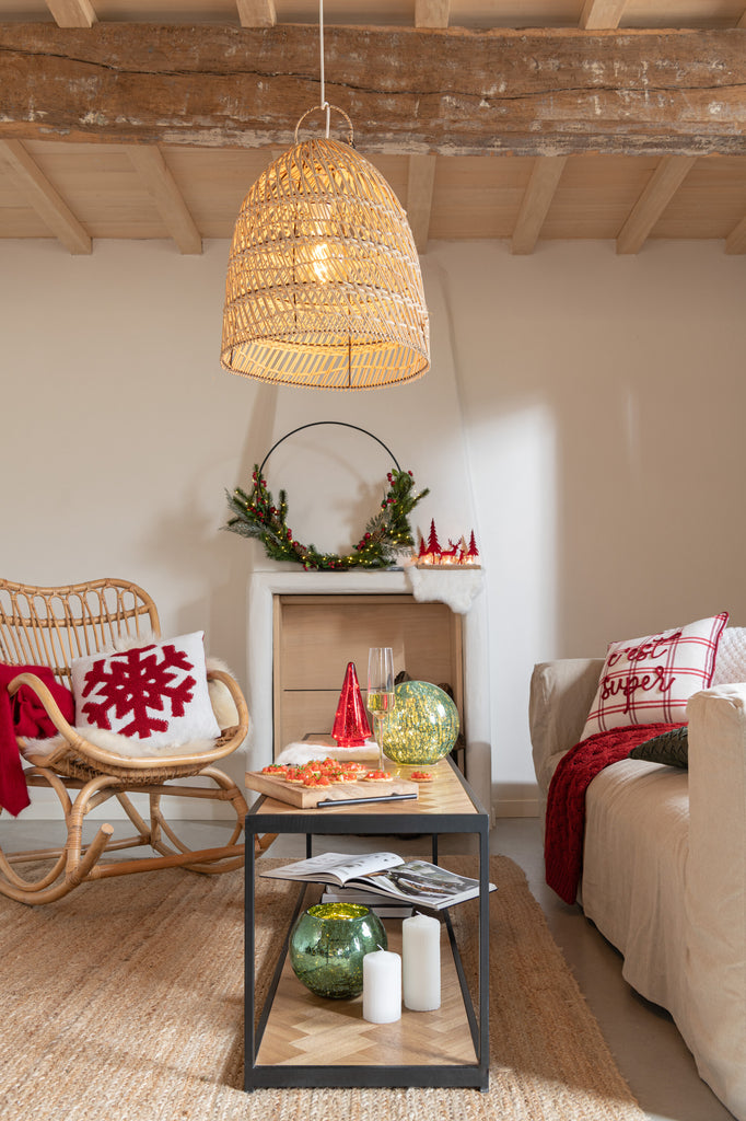 Abat-jour Waves en rotin naturel - J-LINE