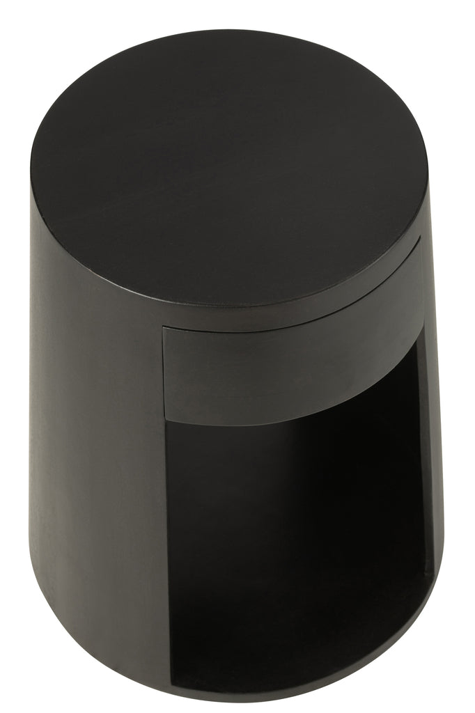 Bijzettafel mangohout/MDF zwart - J-LINE