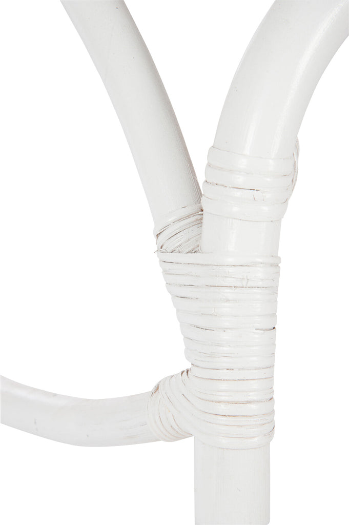 Schommelstoel rotan wit - J-LINE