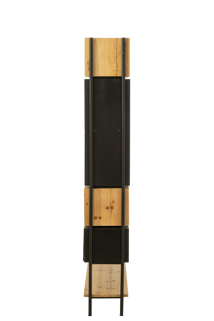 Étagère Tina en bois d'épicéa/fer L J-LINE