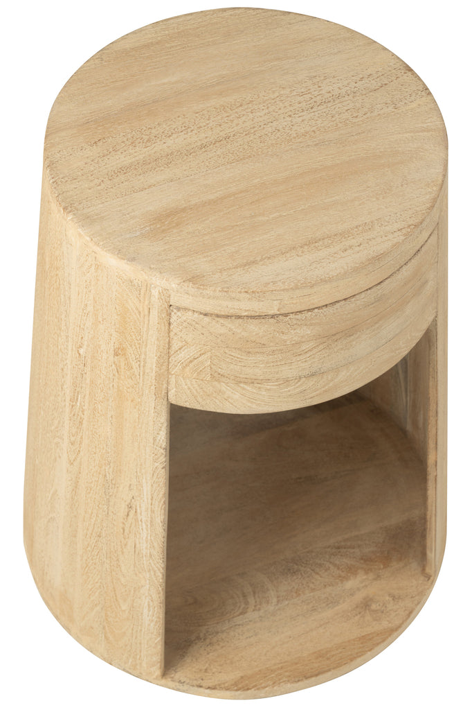 Bijzettafel mangohout/MDF - J-LINE