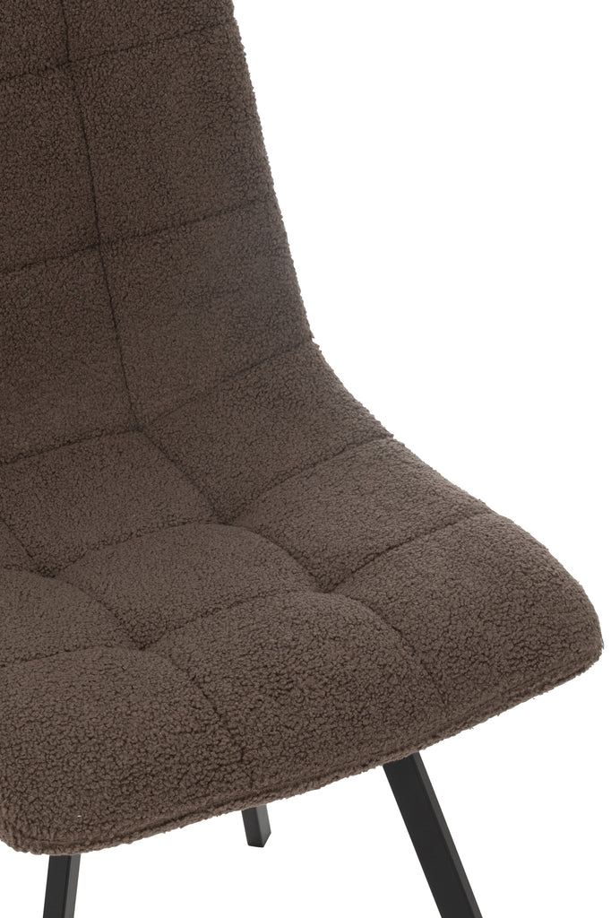 Stoel Clark Metaal/Polyester Bruin - J-LINE