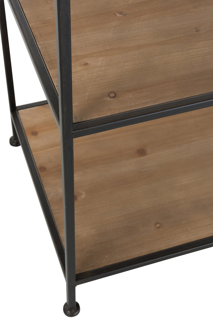 Étagère Métal/Bois Noir J-LINE