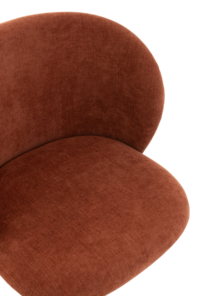 Chaise réglable et rotative Textile Bordeaux - J-LINE