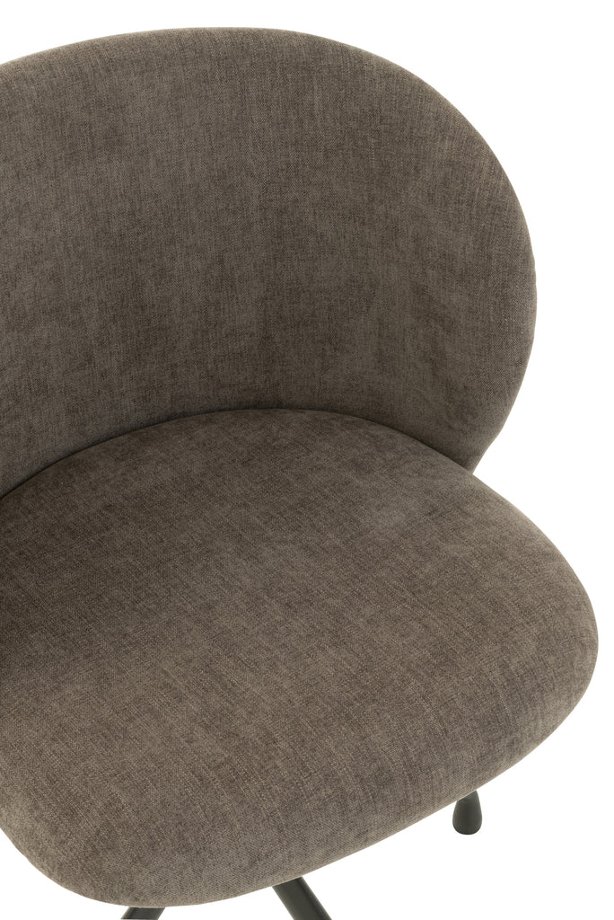 Chaise réglable et rotative Textile Gris Foncé - J-LINE