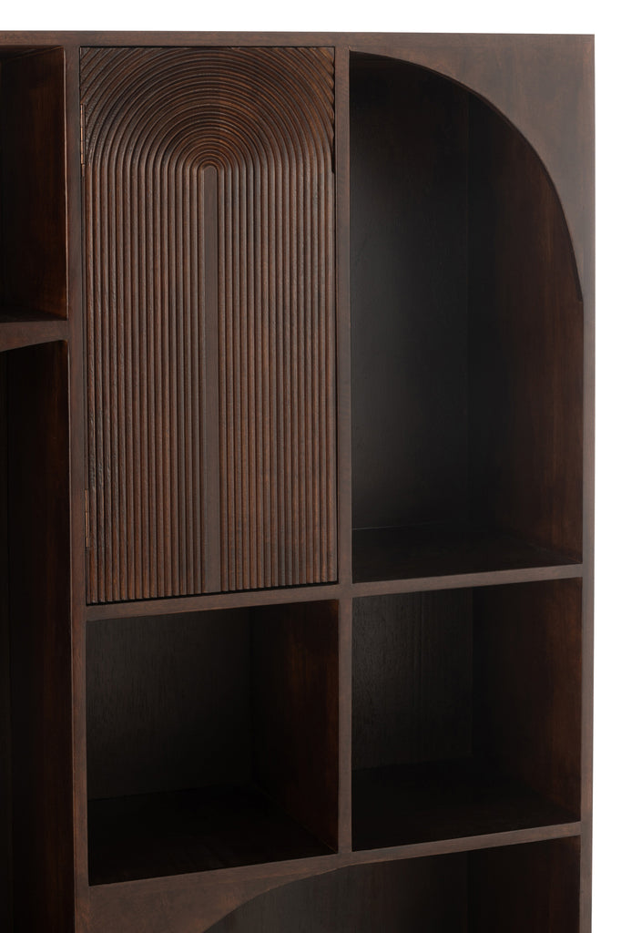 Boekenrek Mangohout/MDF Bruin - J-LINE