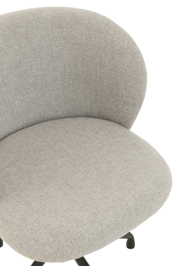 Chaise réglable et rotative Lin Gris - J-LINE
