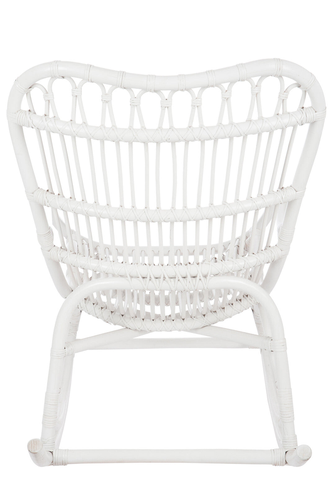 Schommelstoel rotan wit - J-LINE