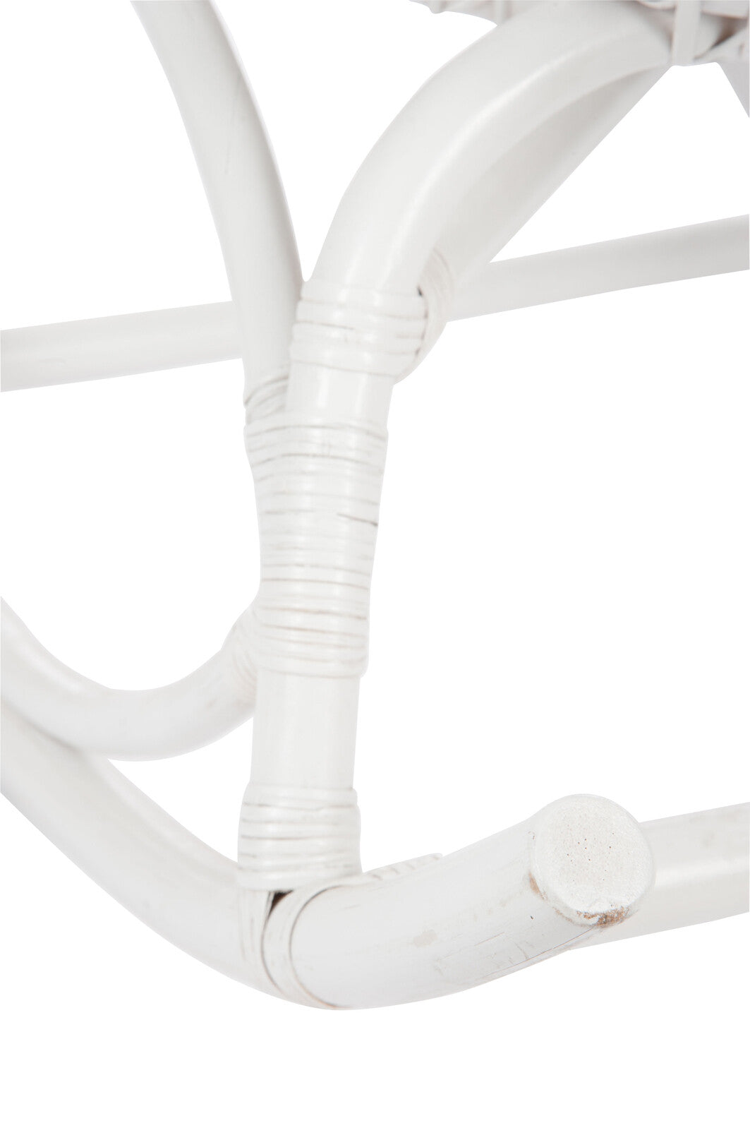 Schommelstoel rotan wit - J-LINE