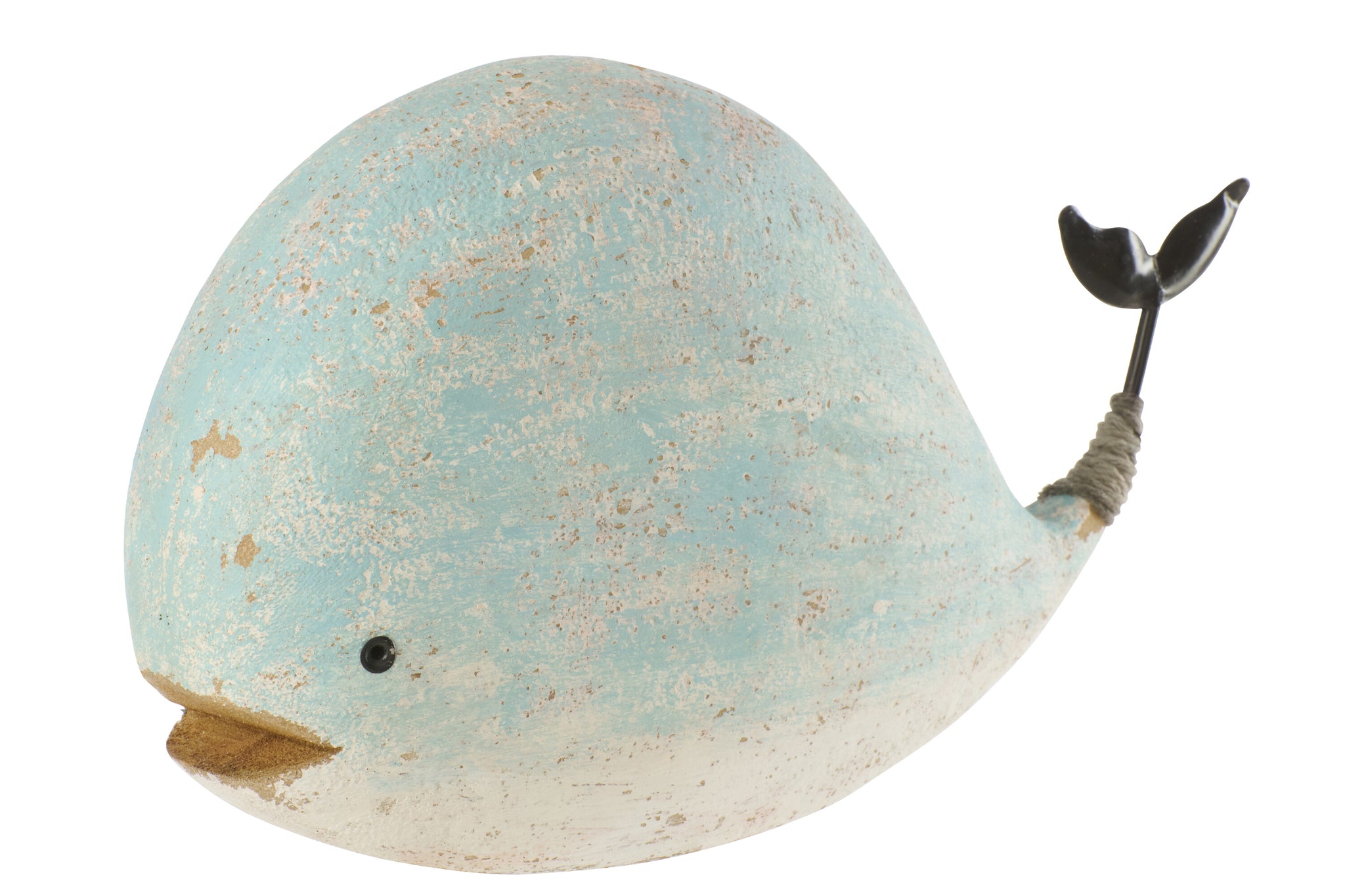 Walvis van paulowniahout, wit/lichtblauw, L - J-LINE