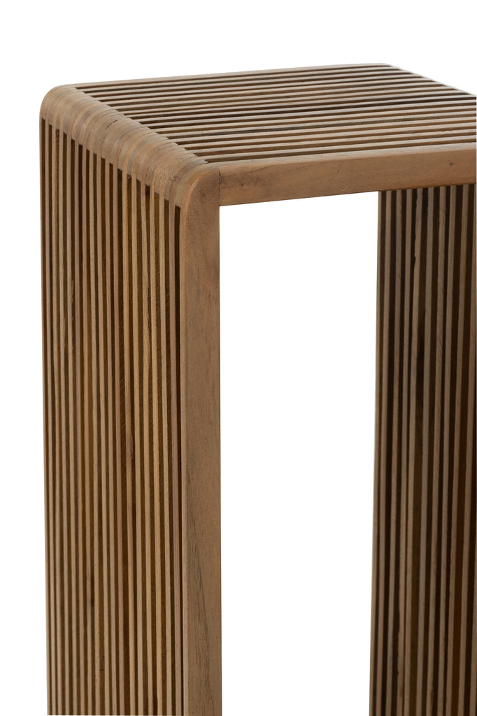 Plantenstand S/2 gerecycleerde teak bruin - J-LINE