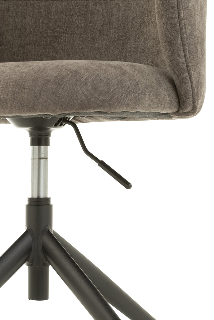 Chaise réglable et rotative Textile Gris Foncé - J-LINE