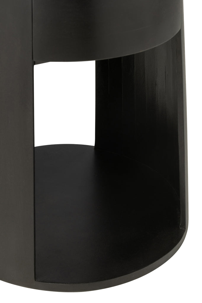 Bijzettafel mangohout/MDF zwart - J-LINE
