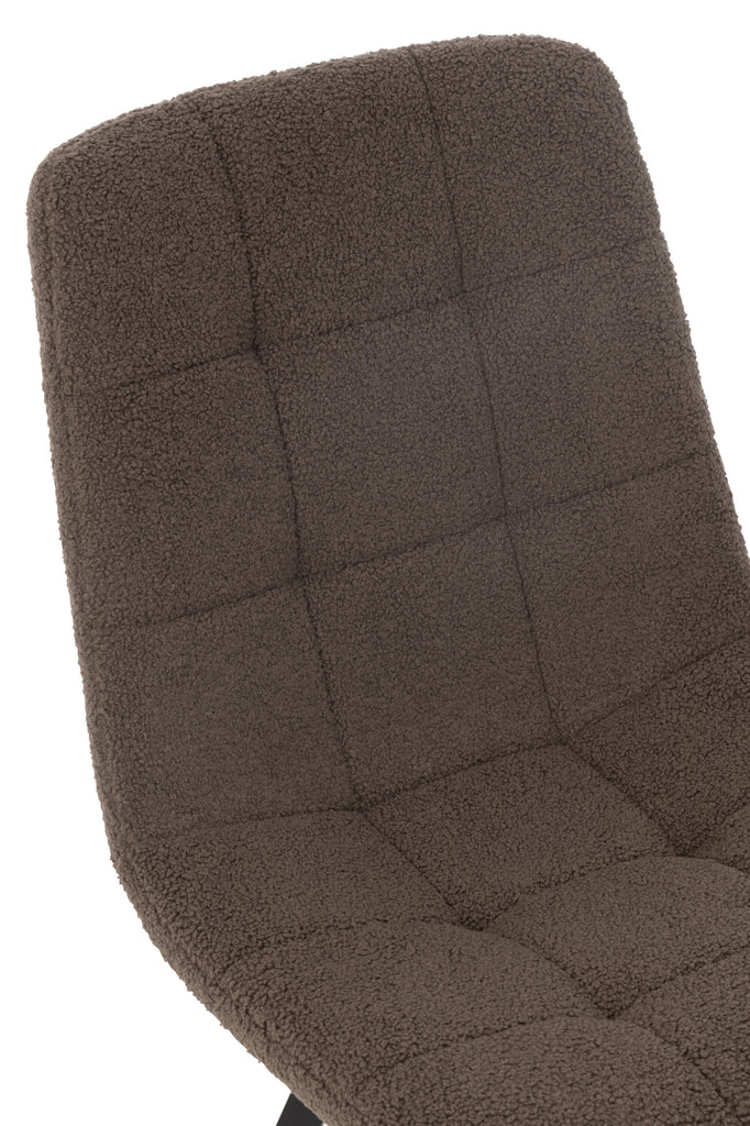 Stoel Clark Metaal/Polyester Bruin - J-LINE