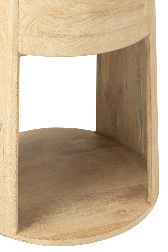 Bijzettafel mangohout/MDF - J-LINE