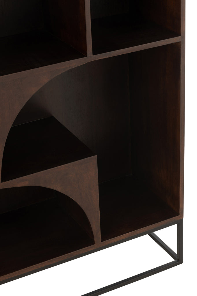 Boekenrek Mangohout/MDF Bruin - J-LINE