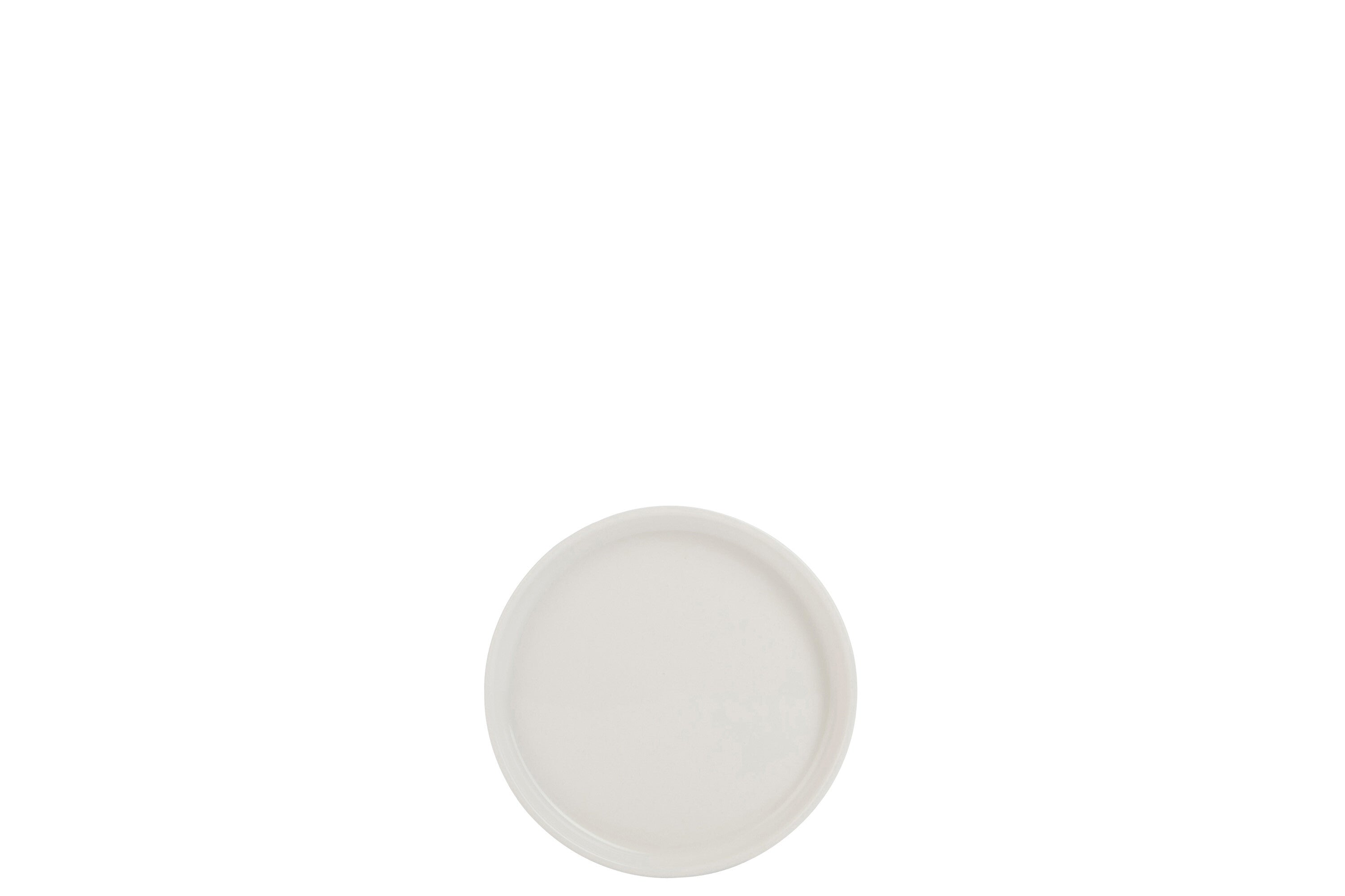 Assiette en porcelaine blanche - J-LINE