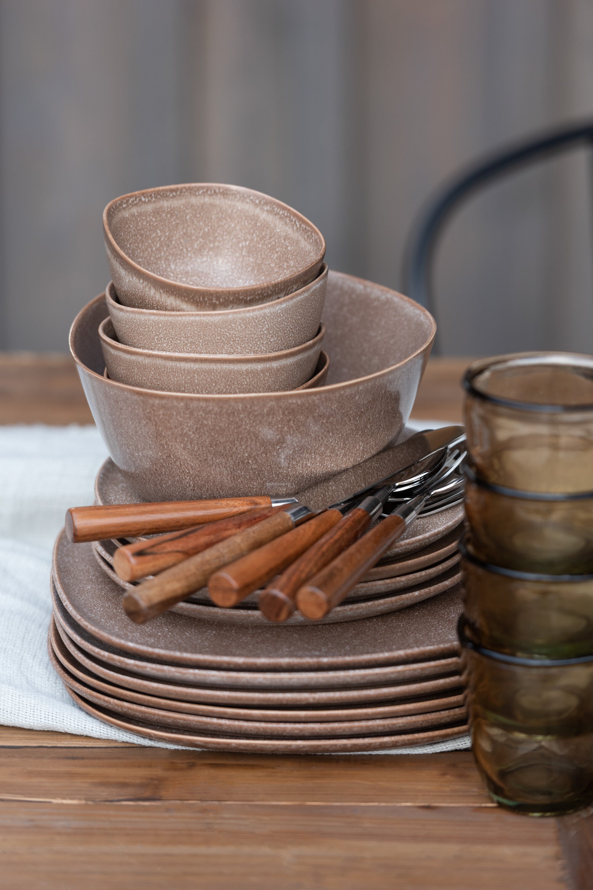 Kom Louise keramiek Cognac S - J-LINE