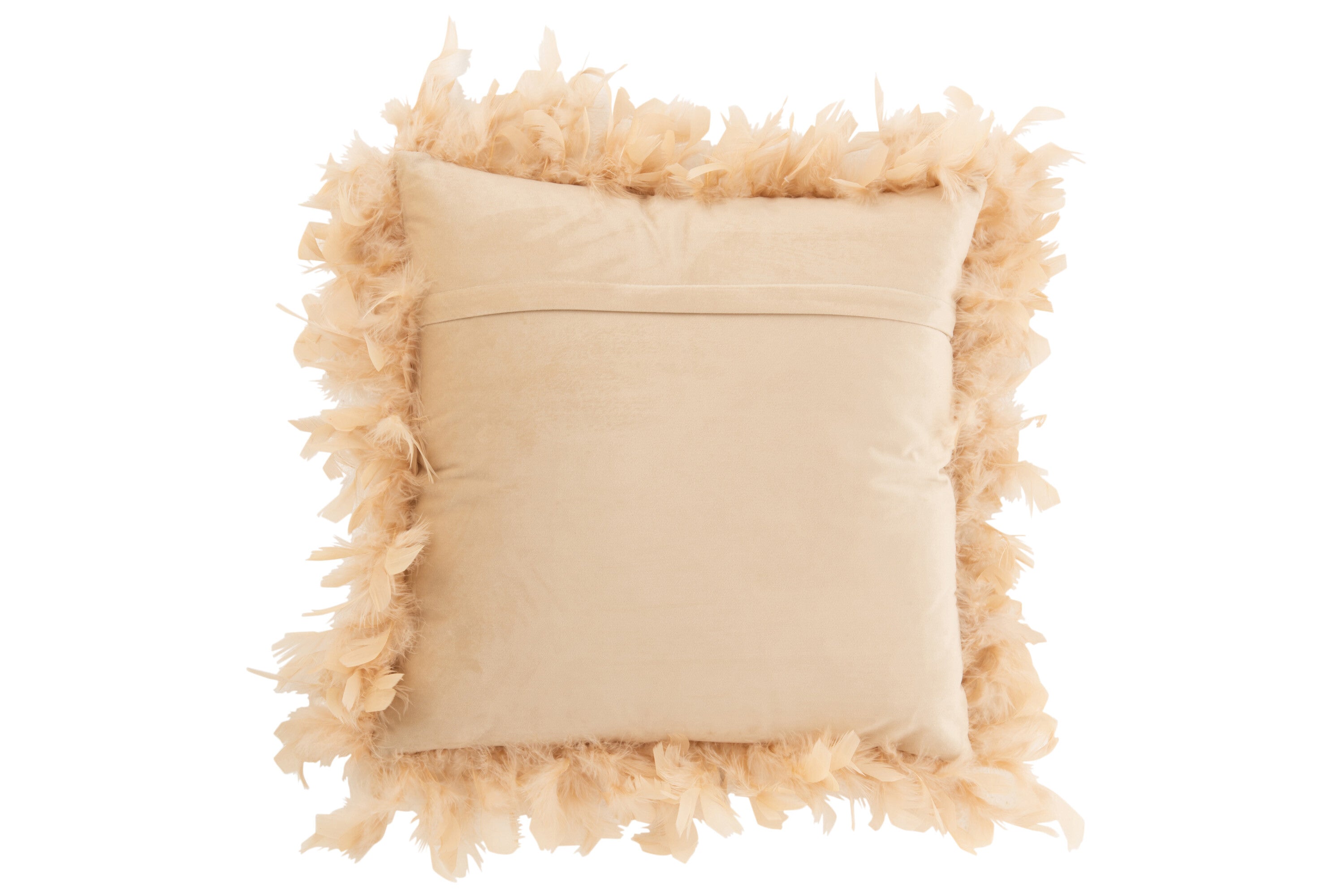 Kussen veren Polyester Roze/Beige - J-LINE