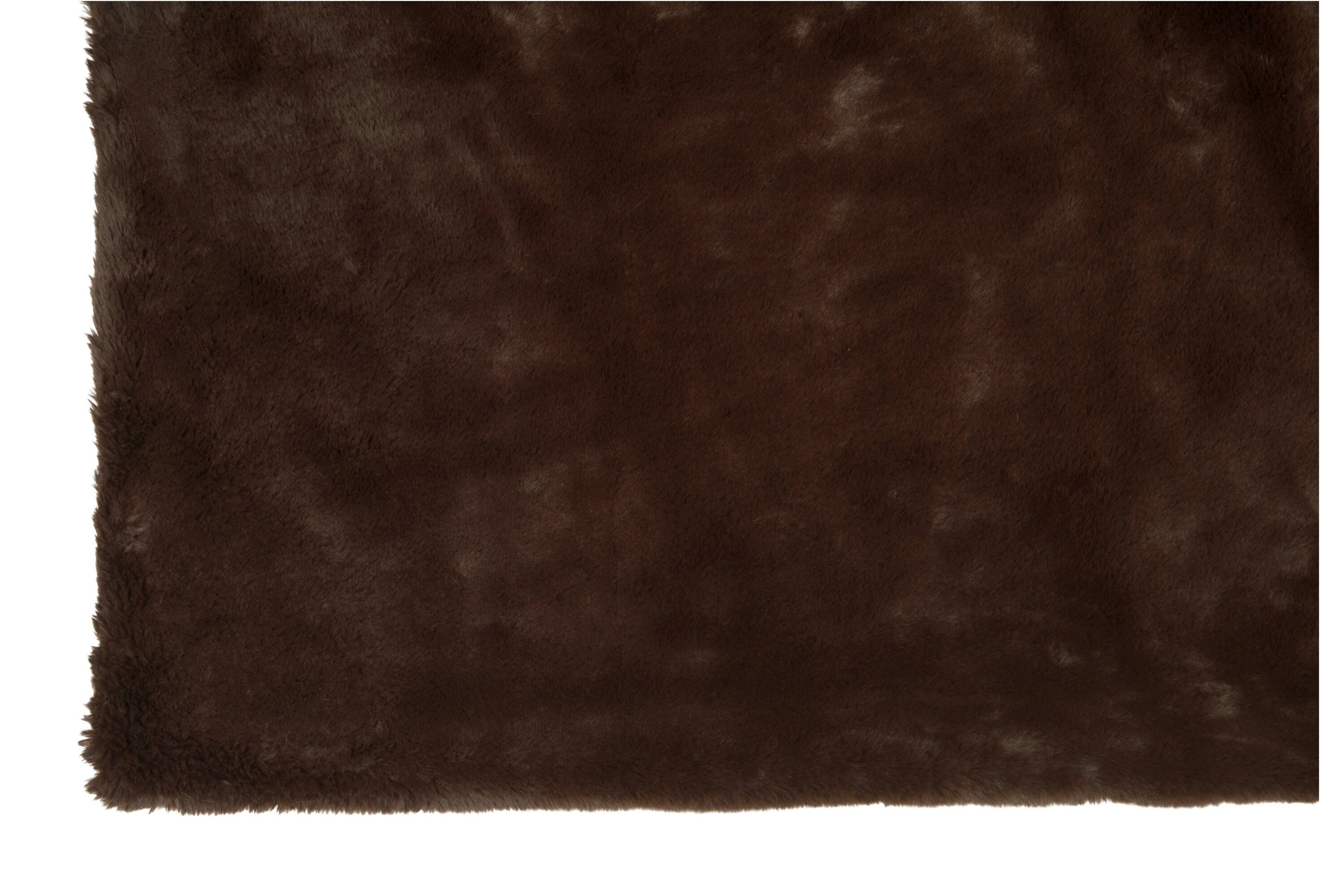 Plaid en polyester marron foncé - J-LINE