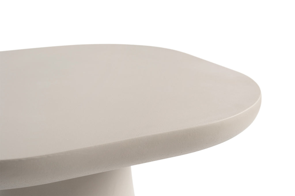 Salontafel 'Tavira' 55 cm Ovaal Cement Beige - RS