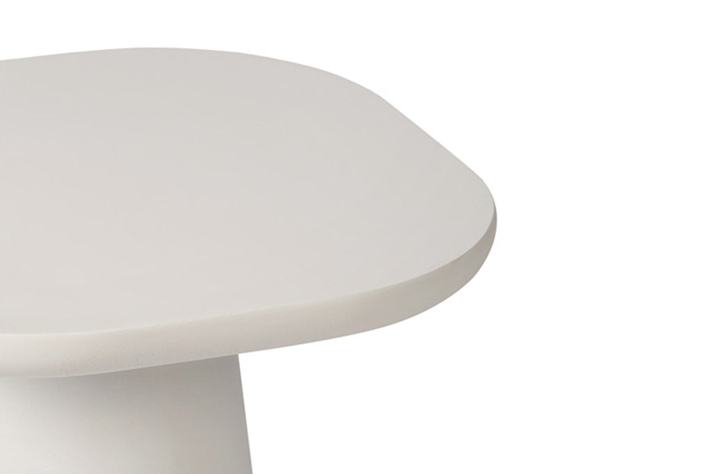 Salontafel 'Tavira' 55 cm Ovaal Cement Wit - RS
