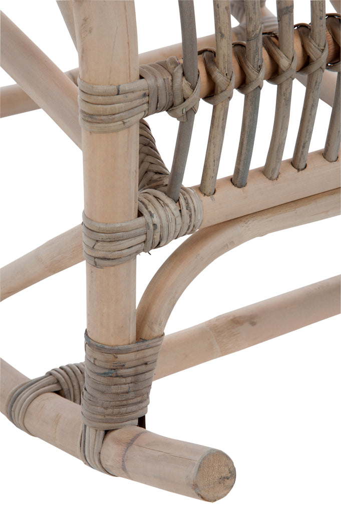 Schommelstoel rotan grijs - J-LINE
