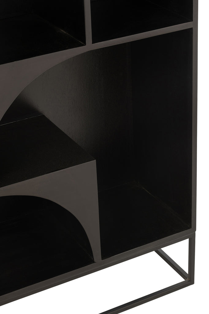 Rek Mango Hout/Mdf Zwart J-LINE