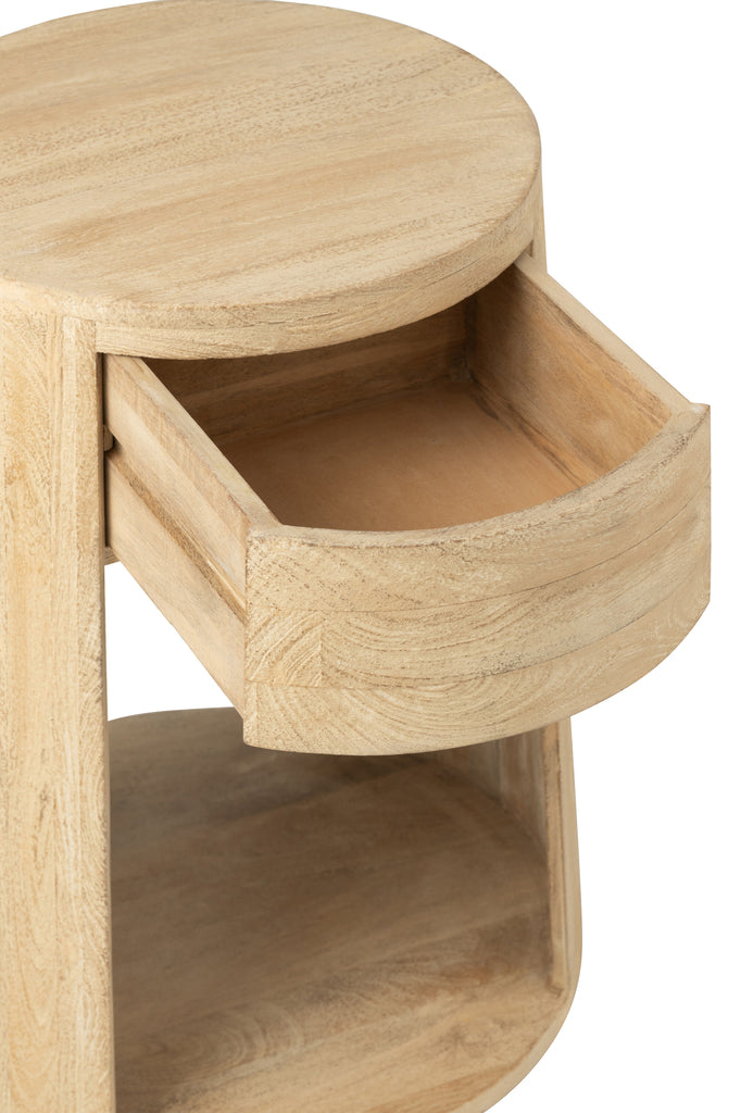 Bijzettafel mangohout/MDF - J-LINE