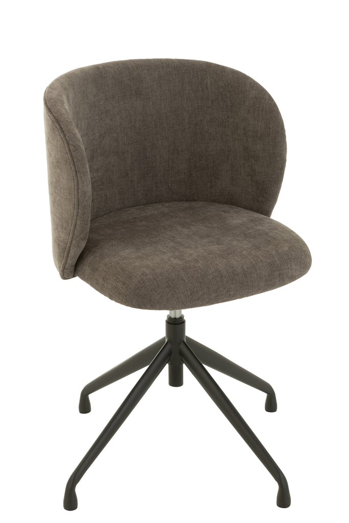 Chaise réglable et rotative Textile Gris Foncé - J-LINE