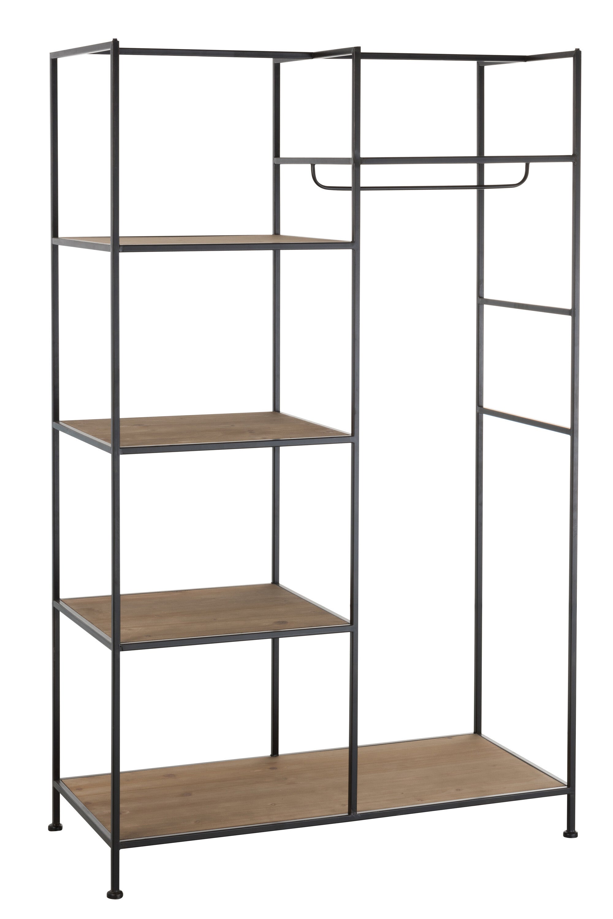 Étagère Métal/Bois Noir J-LINE