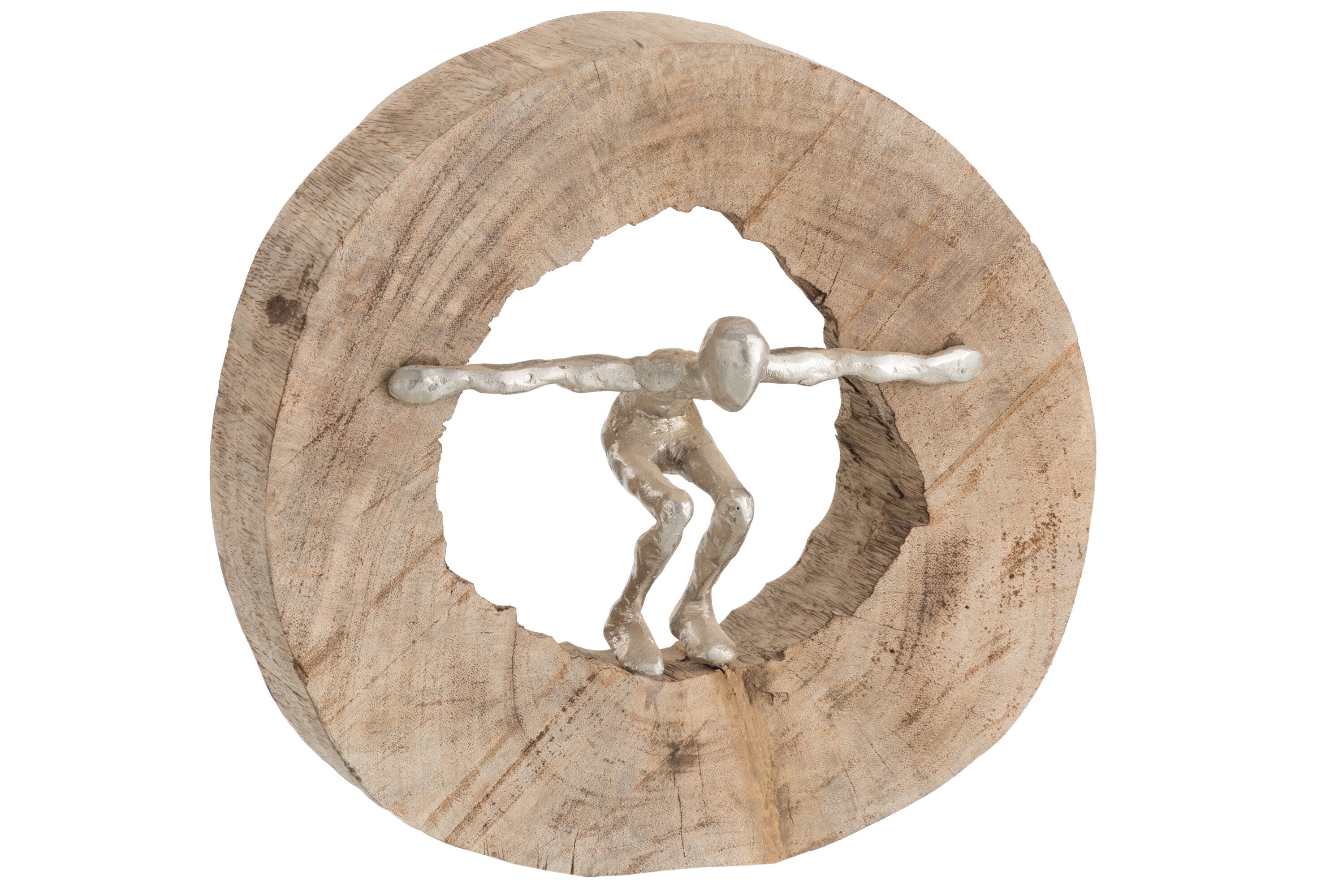 Figuur Springen Hout/Aluminium - J-LINE
