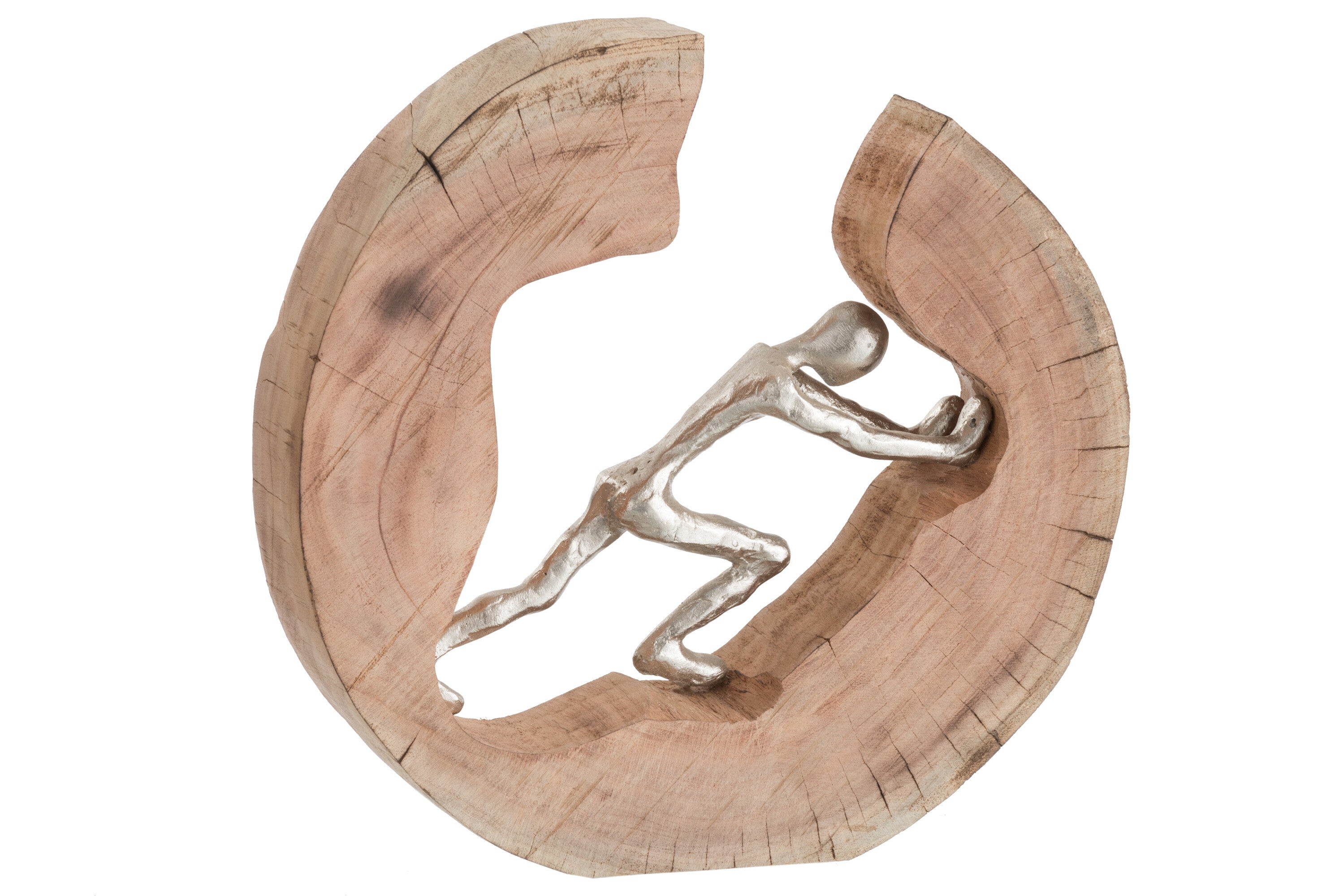 Figurine à pousser en bois/aluminium - J-LINE