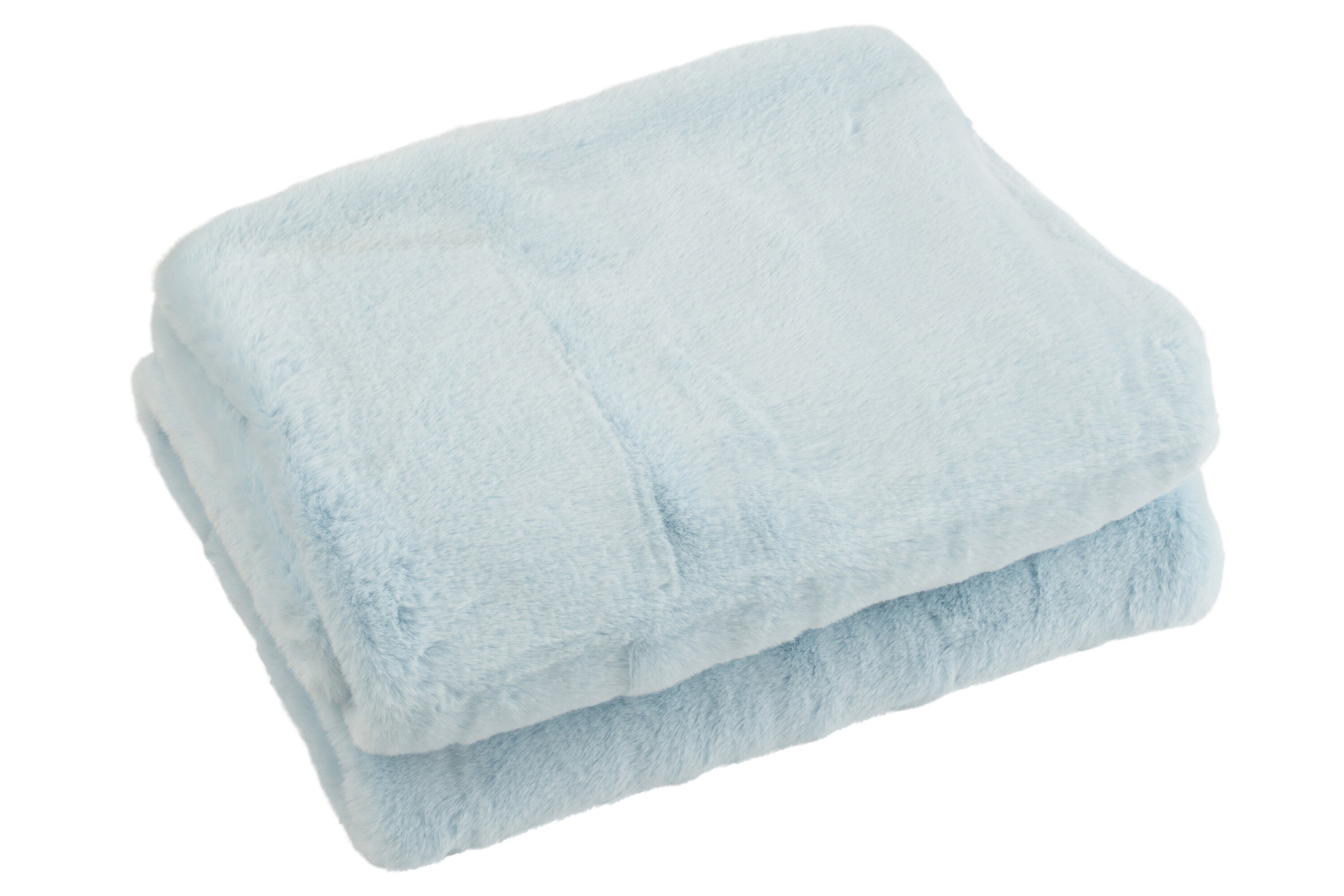 Plaid polyester bleu clair - J-LINE