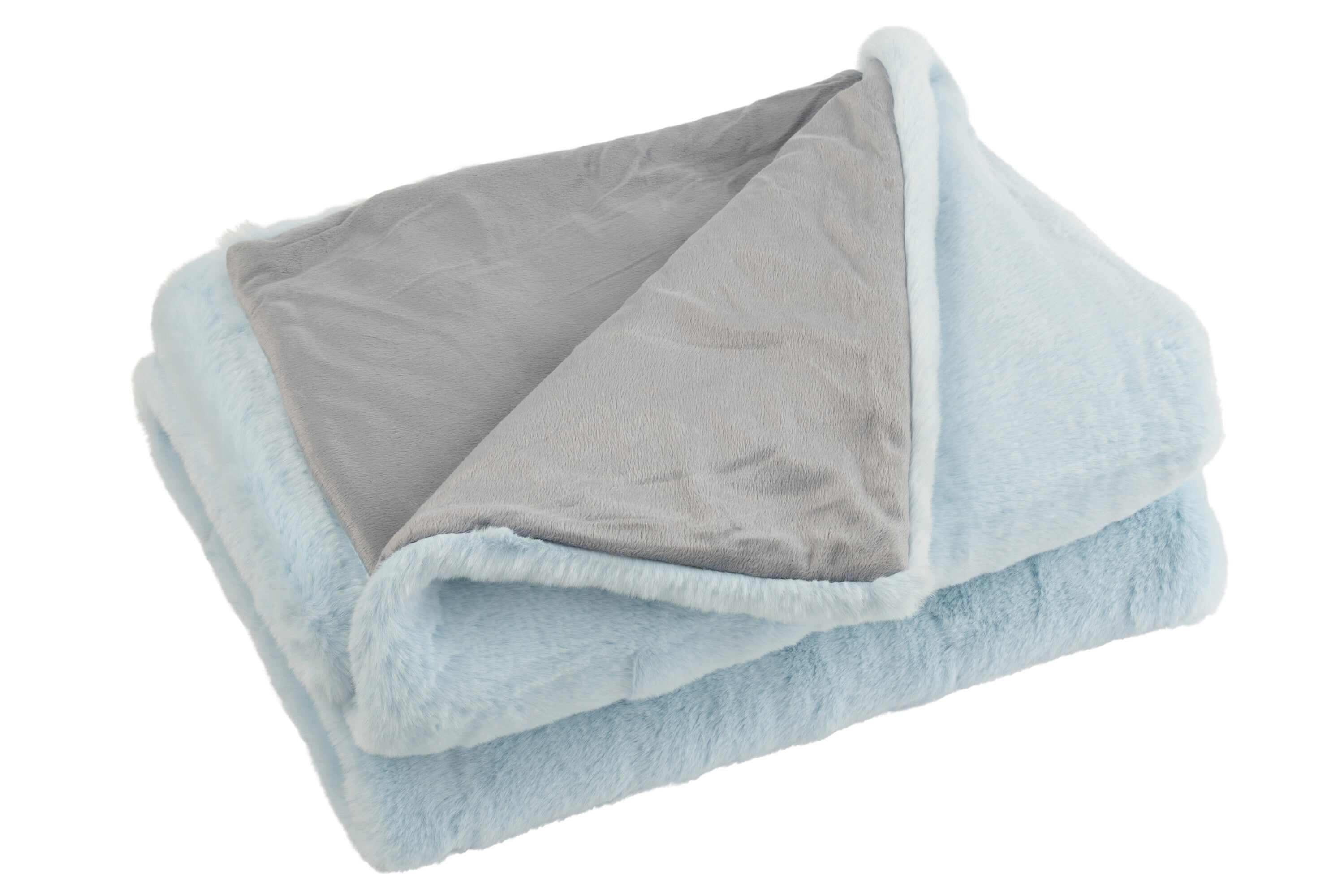 Plaid polyester bleu clair - J-LINE