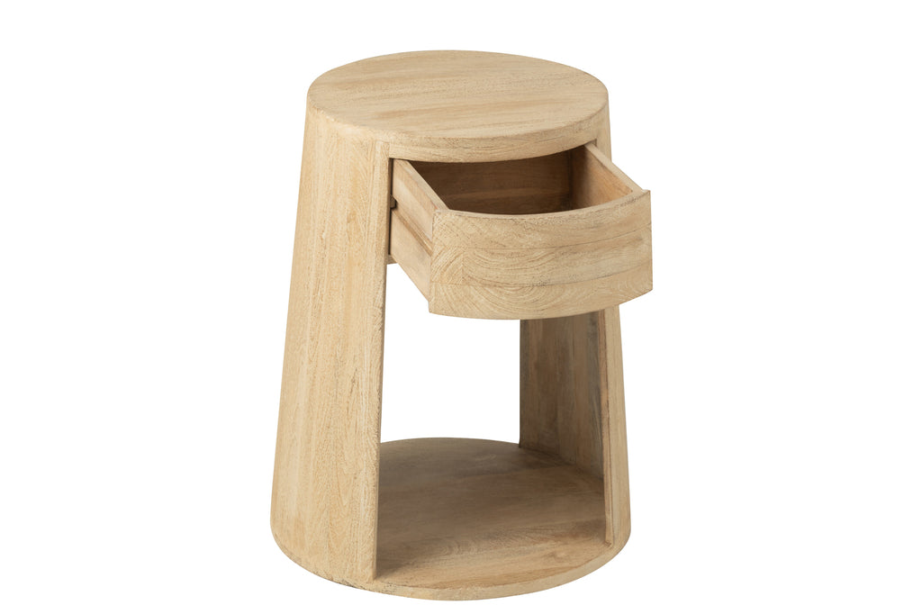 Bijzettafel mangohout/MDF - J-LINE