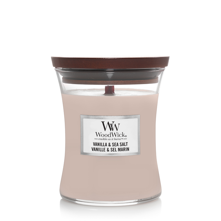 WoodWick Vanille et sel de mer Medium