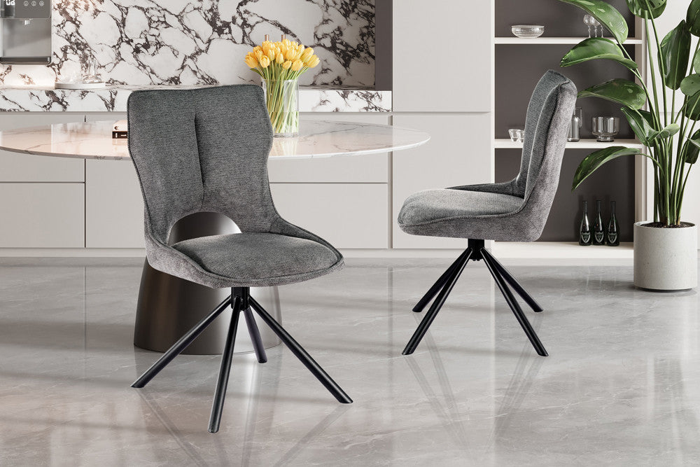 Stoel 'Mori' Draaibaar tot 0 donkergrijs - RS