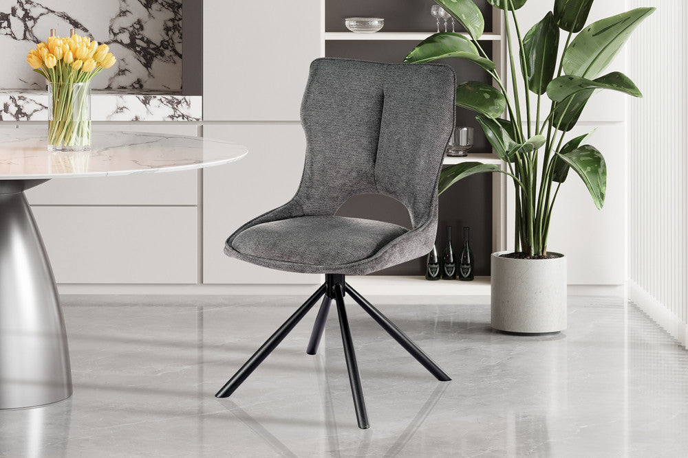 Stoel 'Mori' Draaibaar tot 0 donkergrijs - RS