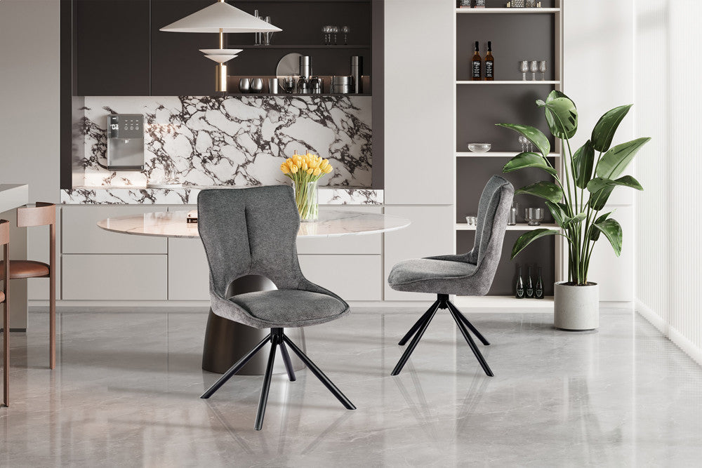 Stoel 'Mori' Draaibaar tot 0 donkergrijs - RS