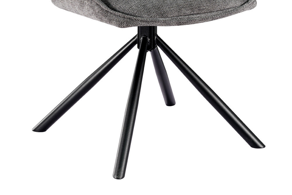 Stoel 'Mori' Draaibaar tot 0 donkergrijs - RS