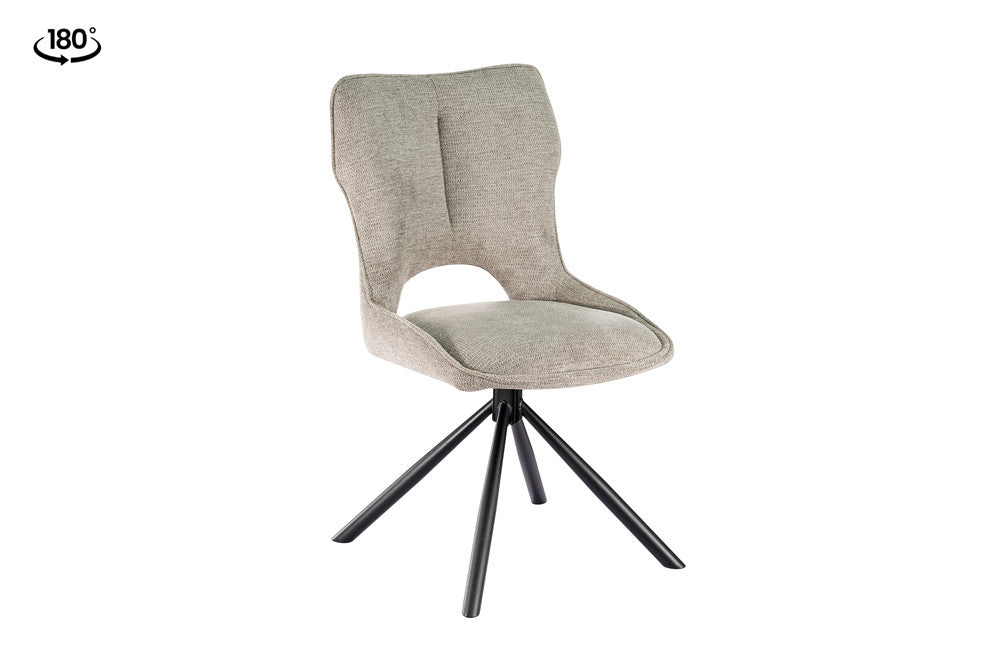 Stoel 'Mori' Draaibaar tot 0 lichtgrijs - RS