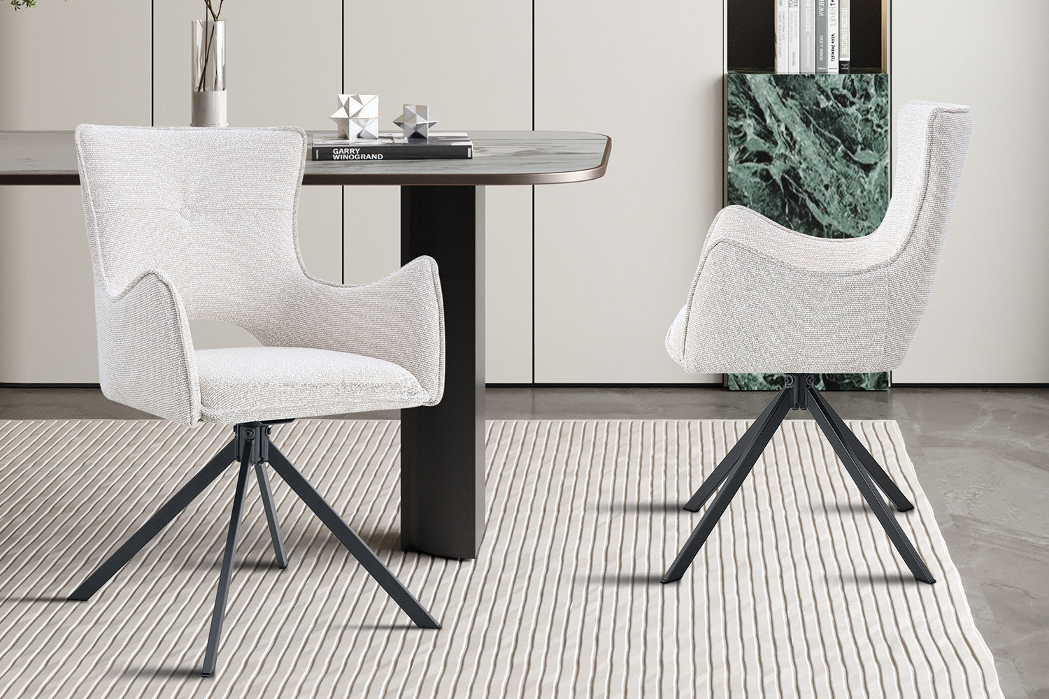 Armstoel 'Billy' Draaibaar tot 0 ecru - RS